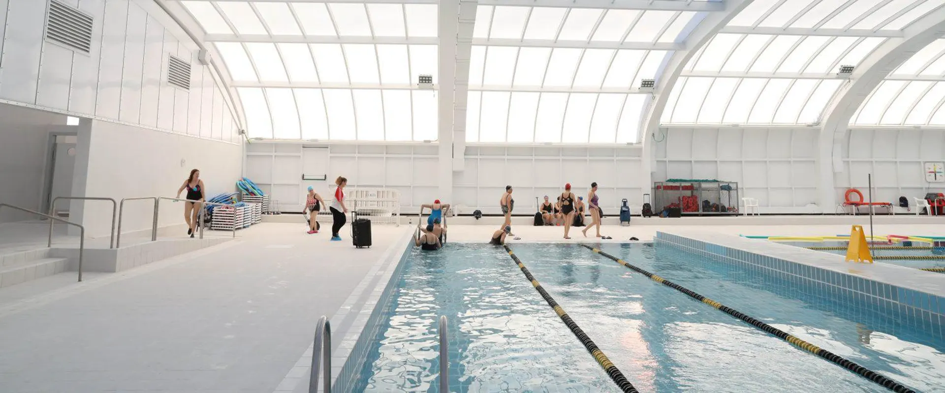 Piscina cubierta del Centro Deportivo Municipal Moscardó, en Usera